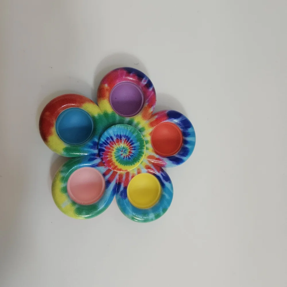 Tie-Dye Fidget Spinner & Pop It Toy
